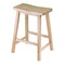 Contemporary Home Living 24” Beige Satori Saddle Seat Stool Beech